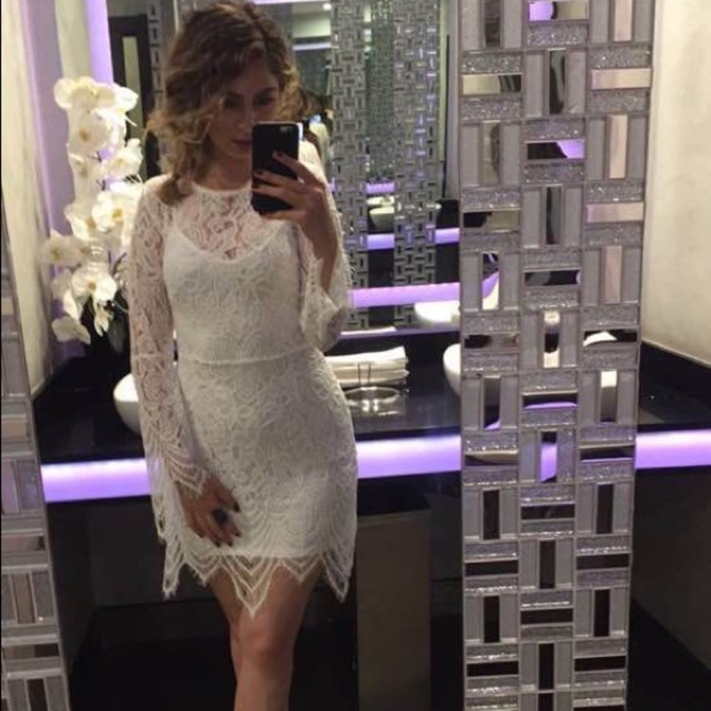 White lace dress